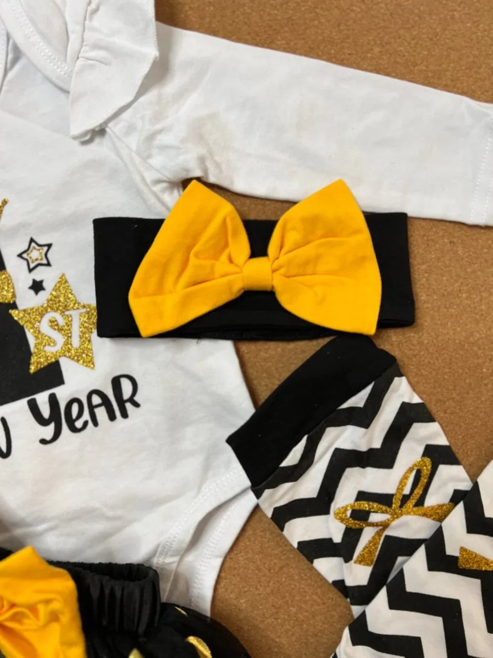 Baby Girl My 1st New Year Long Sleeve 4 Pc 0-3 Months New
